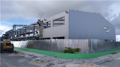Gimnasio de estructura de acero en Maldivas