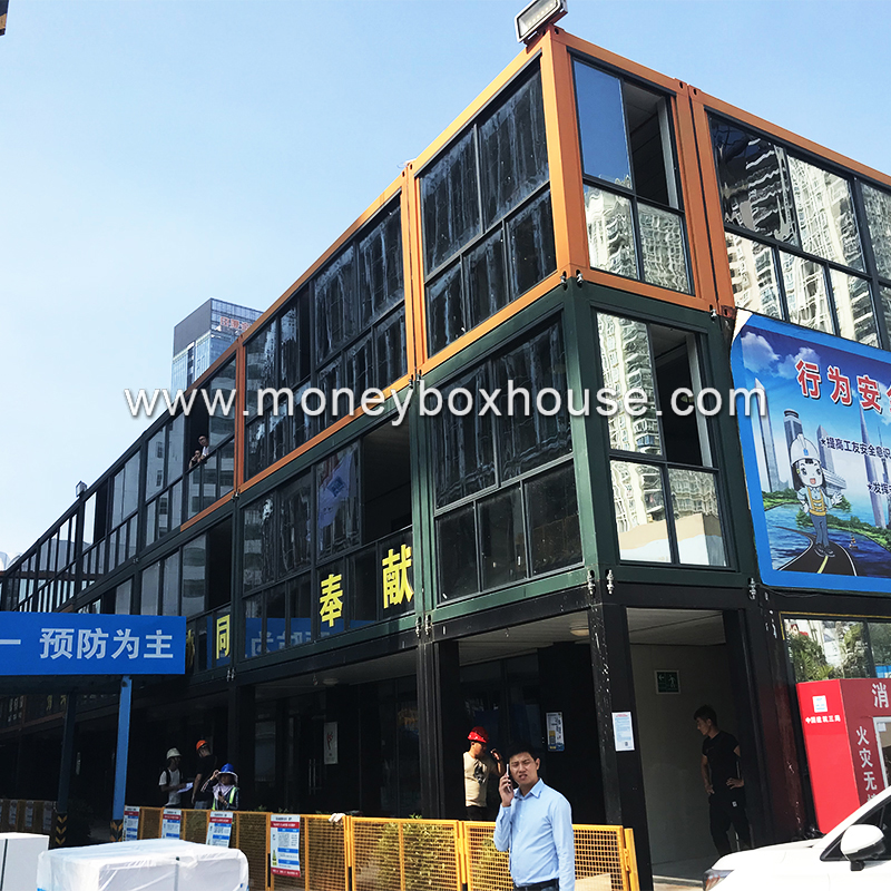 China 2018 flat pack luxury container homes multistoried building
